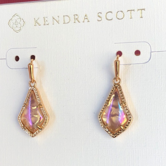 Iridescent Peach Earrings - Picture 3 of 3